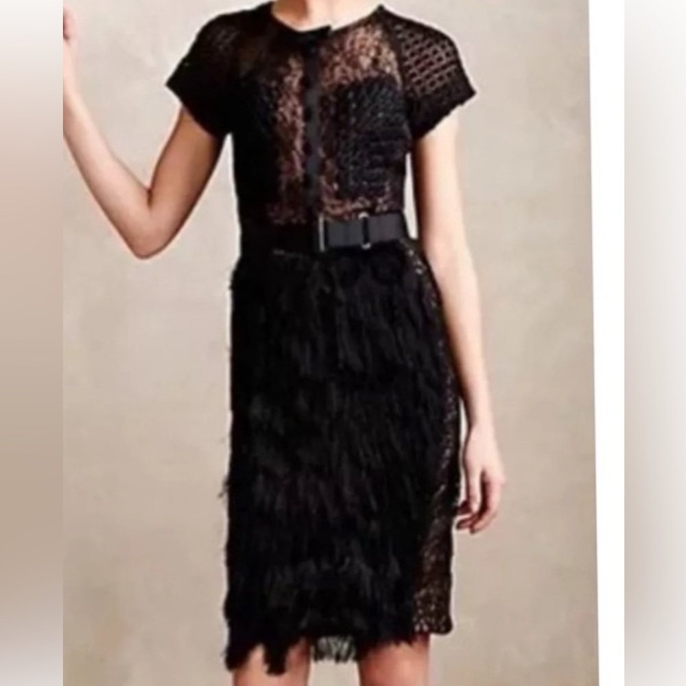 Byron Lars Amazingly detailed fringed dress